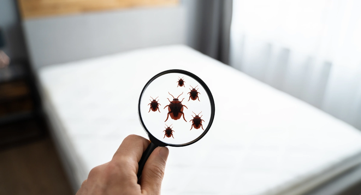Bed bugs hid in mattress seams and bed frames