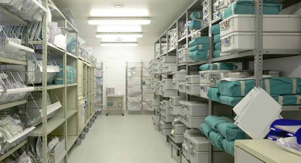 inside a hospital supply room