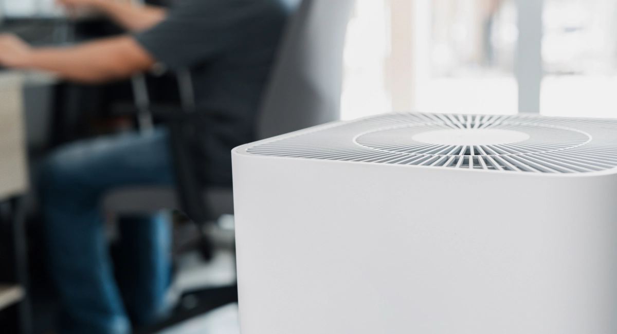 Close up of air purifier