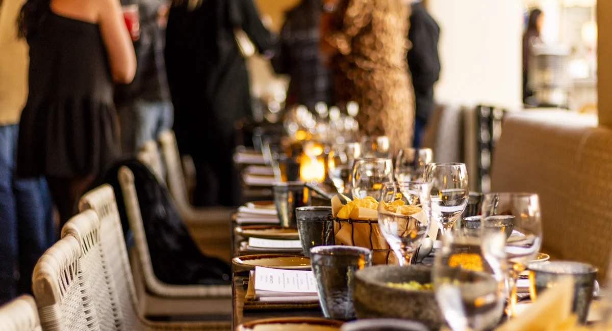 An elegant table in a fine dining restaurant