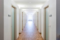 A dorm hallway.