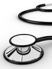 A closeup of a stethoscope.