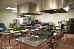 A restaurant kitchen.