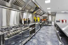 A large restaurant kitchen.