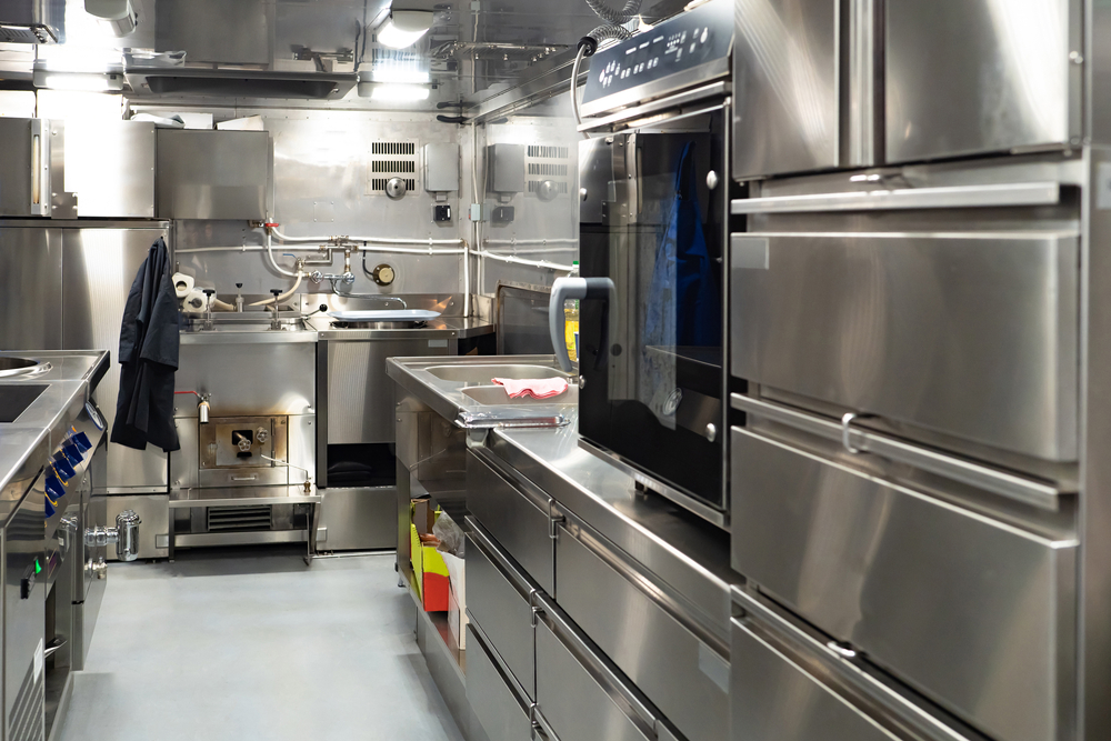 A clean, pest-free New York restaurant kitchen.